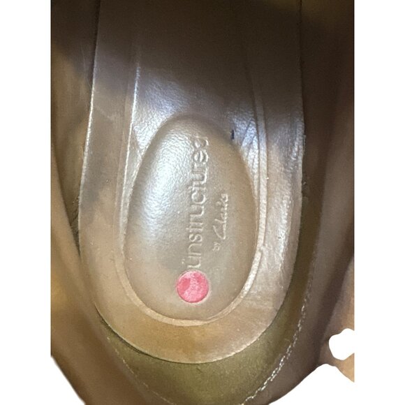Clarks Unstructured Womens Taupe Wedge Ankle Boots With Side Zippers & Laces Sz - Picture 8 of 8
